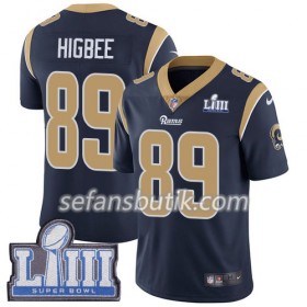 Los Angeles Rams Tröjor Tyler Higbee 89 Nike Blå 2019 Super Bowl LIII - Herr